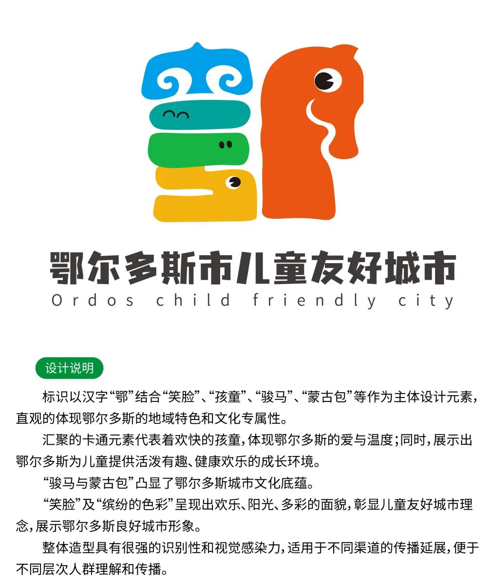 鄂尔多斯市儿童友好城市LOGO、IP形象和宣传标语征集活动结果公示 鄂尔多斯市儿童友好城市LOGO、IP形象和宣传标语征集活动结果公示.4图片