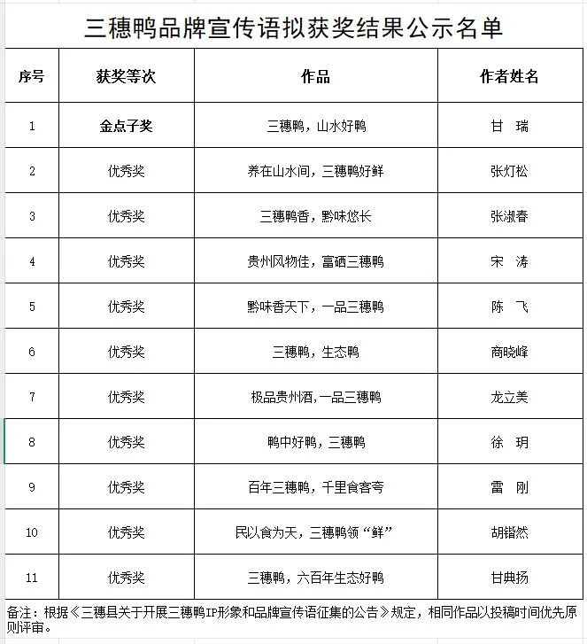 三穗鸭IP形象和品牌宣传语征集结果公示 三穗鸭IP形象和品牌宣传语征集结果公示.5图片