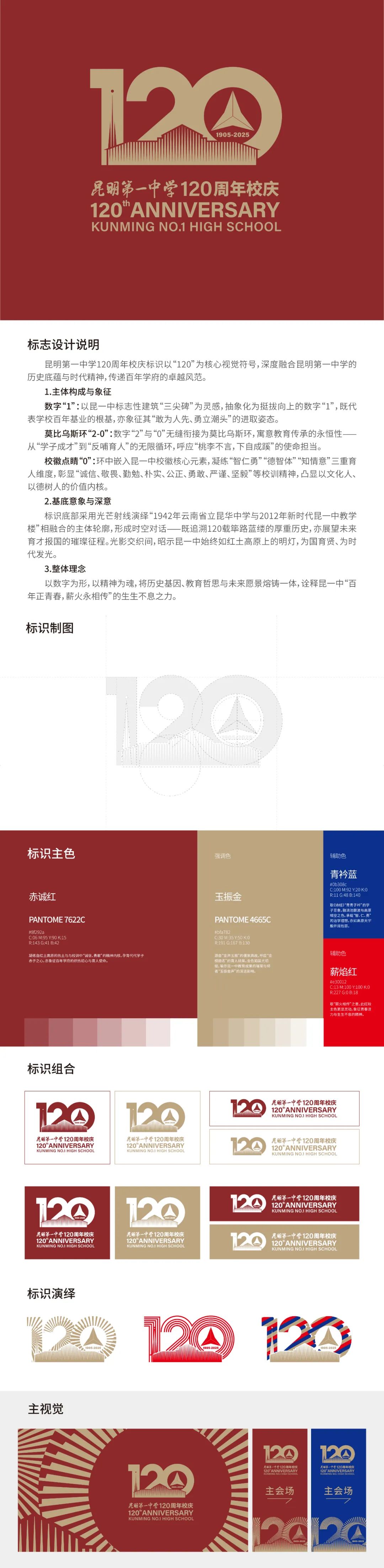 昆明市第一中学120周年校庆LOGO标识征集正式发布.0图片