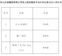 东山文旅集团有限公司海上旅